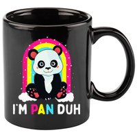 I'm Pan Duh Pansexual Pride Panda Rainbow Flag LGBT Gift 11oz C Handle Ceramic Mug