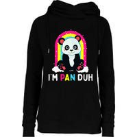 I'm Pan Duh Pansexual Pride Panda Rainbow Flag LGBT Gift Womens Funnel Neck Pullover Hood