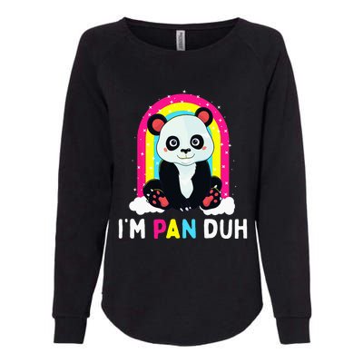 I'm Pan Duh Pansexual Pride Panda Rainbow Flag LGBT Gift Womens California Wash Sweatshirt