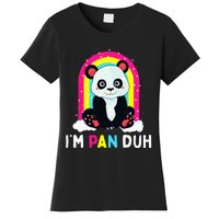 I'm Pan Duh Pansexual Pride Panda Rainbow Flag LGBT Gift Women's T-Shirt