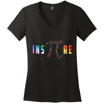 Inspire Pi Day Women's V-Neck T-Shirt