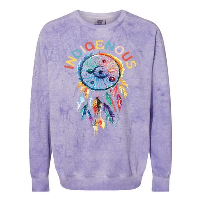 Indigenous peoples day Native American heritage Catcher Colorblast Crewneck Sweatshirt