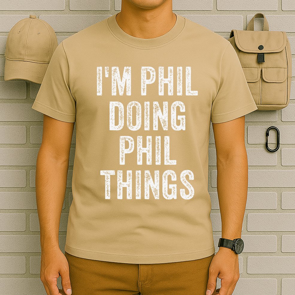 I'M PHIL DOING PHIL THINGS Funny Father's Day Dad Husband T-Shirt