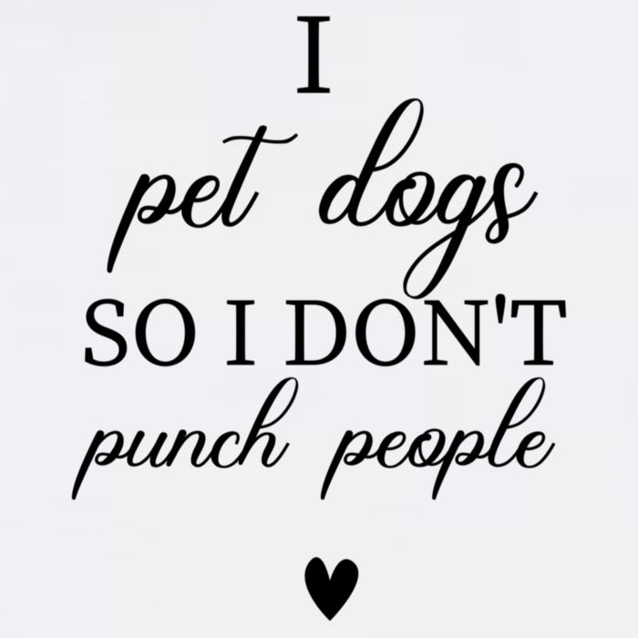 I Pet Dogs So I DonT Punch People Funny Dog Lover Garment-Dyed Sweatshirt