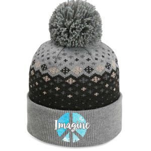 International Peace Day Imagine Funny Love World Graphic Gift The Baniff Cuffed Pom Beanie