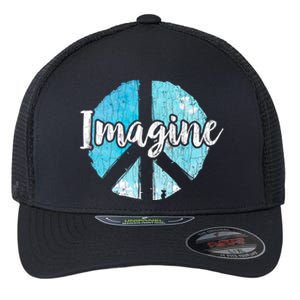 International Peace Day Imagine Funny Love World Graphic Gift Flexfit Unipanel Trucker Cap