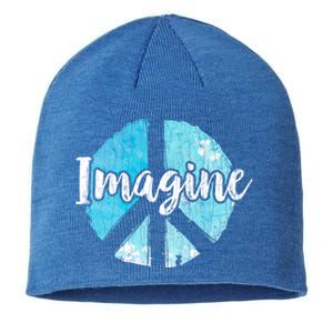 International Peace Day Imagine Funny Love World Graphic Gift Sustainable Beanie