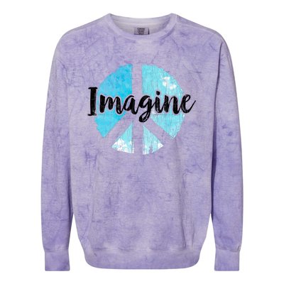 International Peace Day Imagine Funny Love World Graphic Gift Colorblast Crewneck Sweatshirt