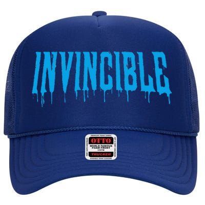 Invincible  Paint Drip Logo  High Crown Mesh Back Trucker Hat