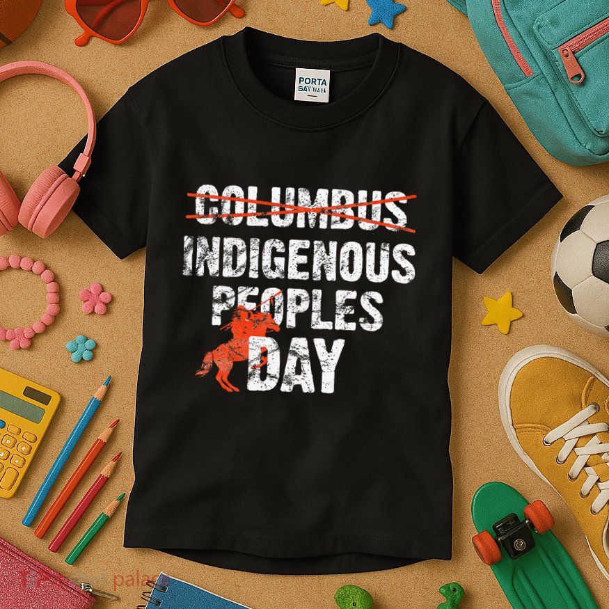 Indigenous Peoples Day Not Columbus Day Native Indian Kids T-Shirt