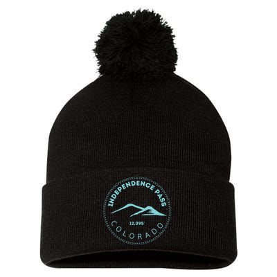 Independence Pass Elevated Colorado Mountain Pom Pom 12in Knit Beanie