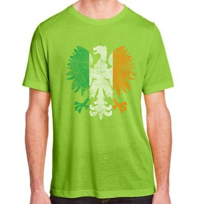 Irish Polish Eagle Flag Meaningful Gift Adult ChromaSoft Performance T-Shirt