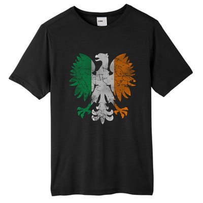 Irish Polish Eagle Flag Meaningful Gift Tall Fusion ChromaSoft Performance T-Shirt