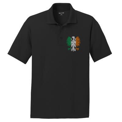 Irish Polish Eagle Flag Meaningful Gift PosiCharge RacerMesh Polo