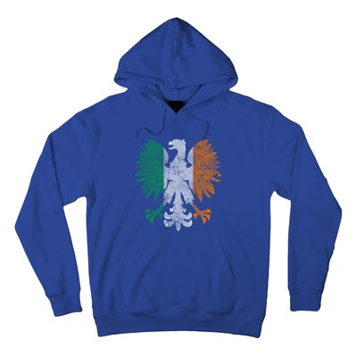 Irish Polish Eagle Flag Meaningful Gift Hoodie