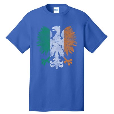 Irish Polish Eagle Flag Meaningful Gift Tall T-Shirt