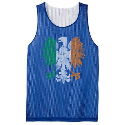 Irish Polish Eagle Flag Meaningful Gift Mesh Reversible Basketball Jersey Tank