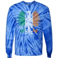 Irish Polish Eagle Flag Meaningful Gift Tie-Dye Long Sleeve Shirt