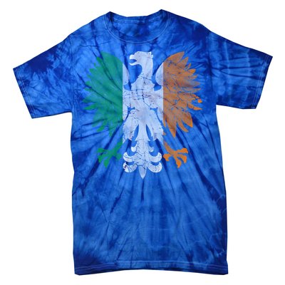 Irish Polish Eagle Flag Meaningful Gift Tie-Dye T-Shirt