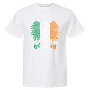 Irish Polish Eagle Flag Meaningful Gift Garment-Dyed Heavyweight T-Shirt