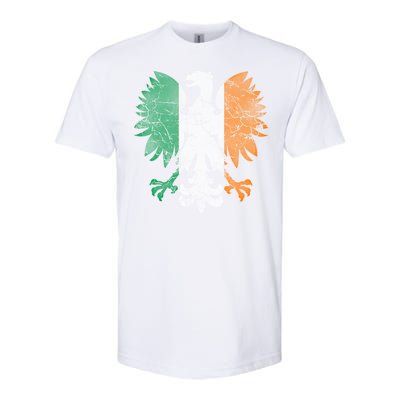 Irish Polish Eagle Flag Meaningful Gift Softstyle CVC T-Shirt