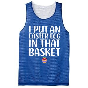 I Put Easter Egg In Basket Funny Pregnancy Announcet Dad Cool Gift Mesh Reversible Basketball Jersey Tank