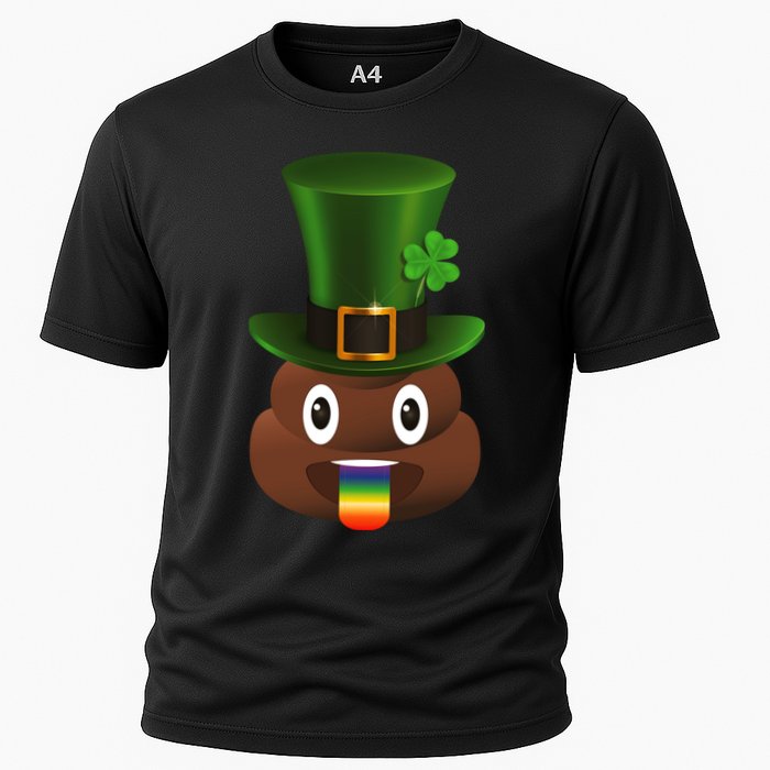 Leprechaun Poop Emoji Cooling Performance Crew T-Shirt
