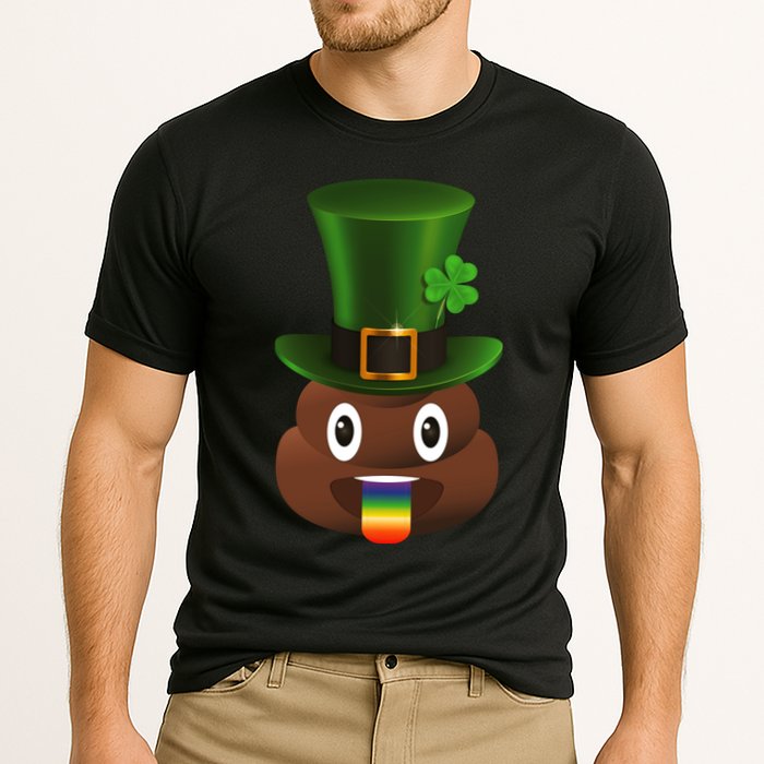 Leprechaun Poop Emoji Cooling Performance Crew T-Shirt