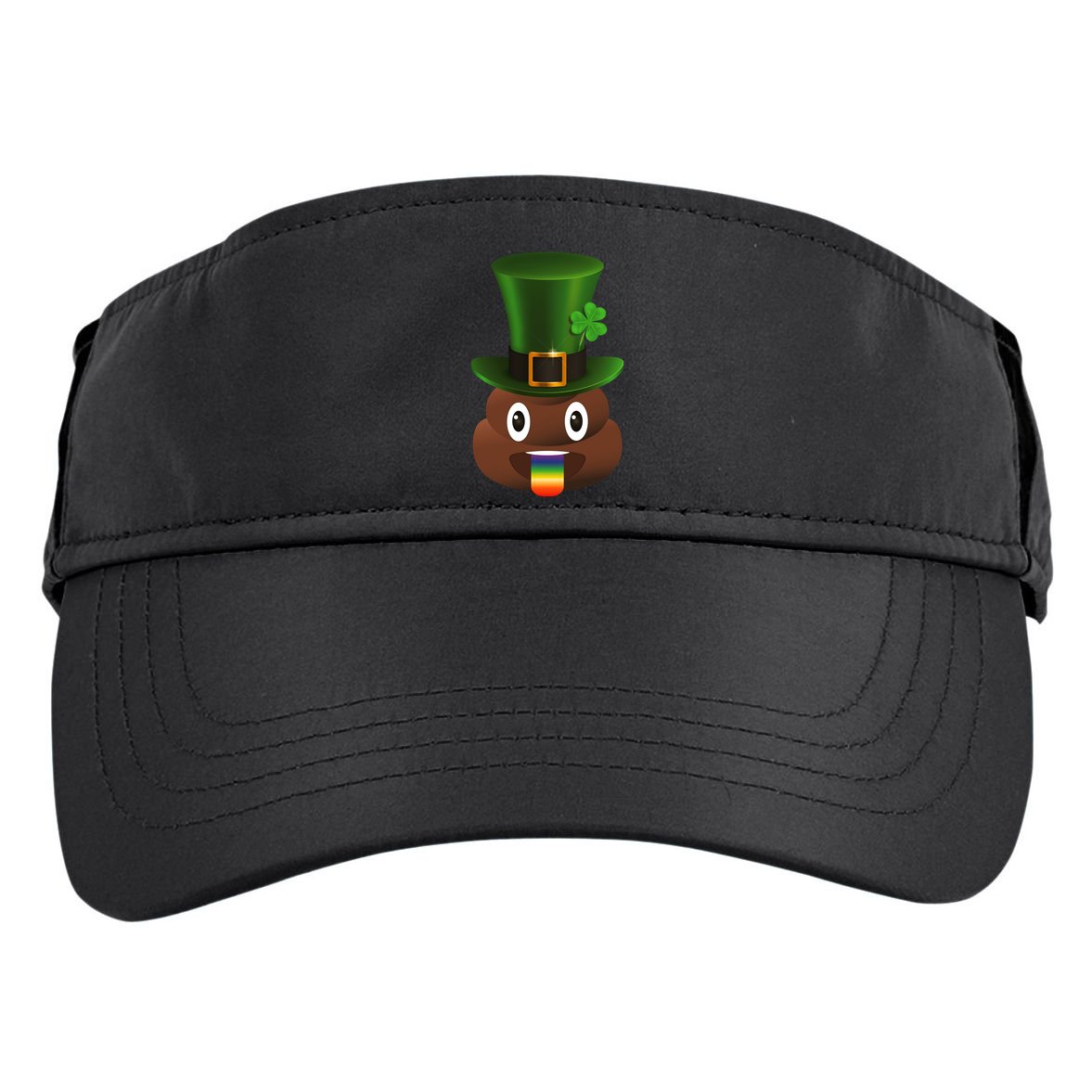 Leprechaun Poop Emoji Adult Drive Performance Visor