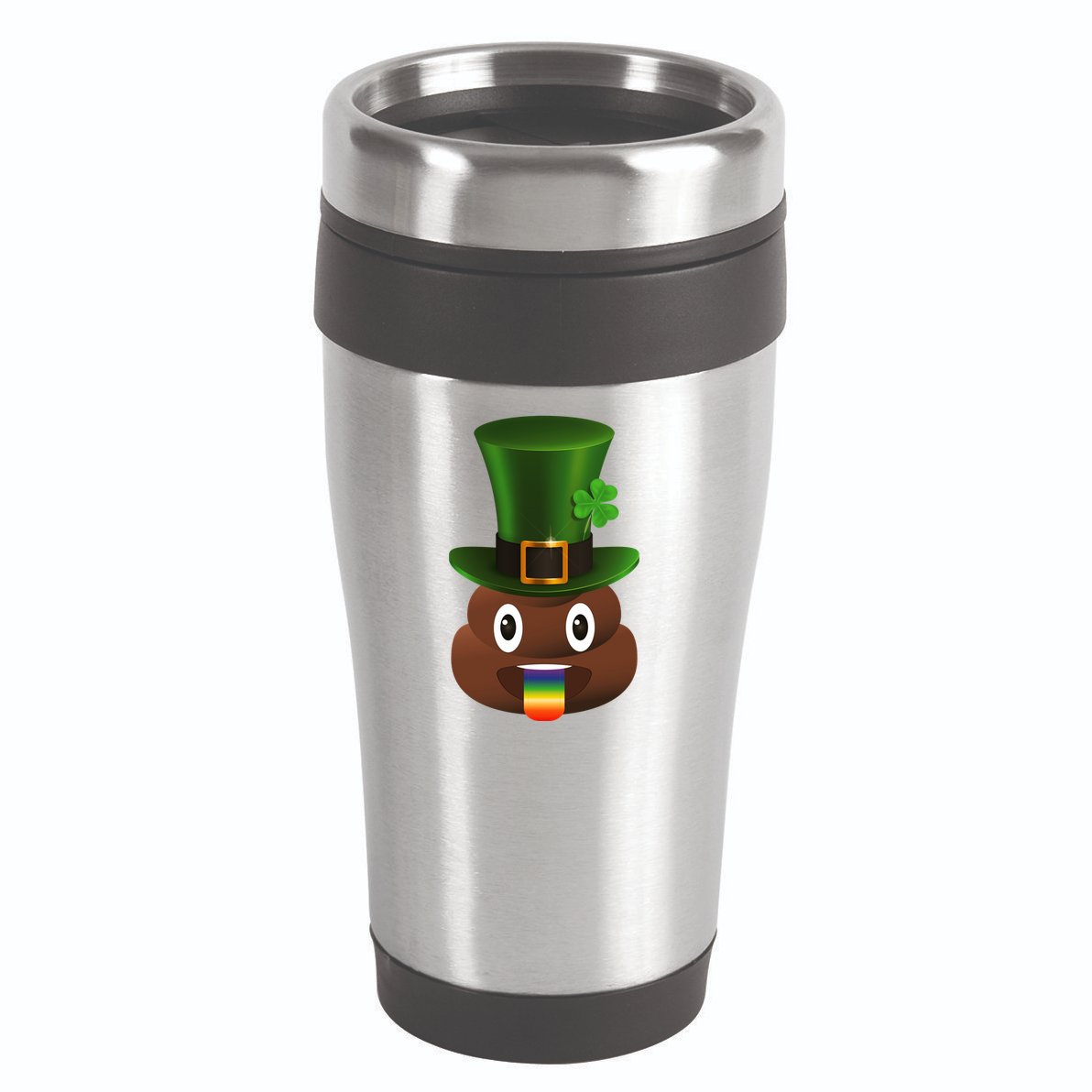 Leprechaun Poop Emoji 16oz Travel Tumbler