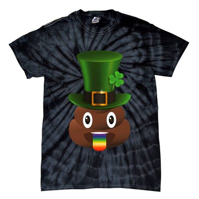Leprechaun Poop Emoji Tie-Dye T-Shirt
