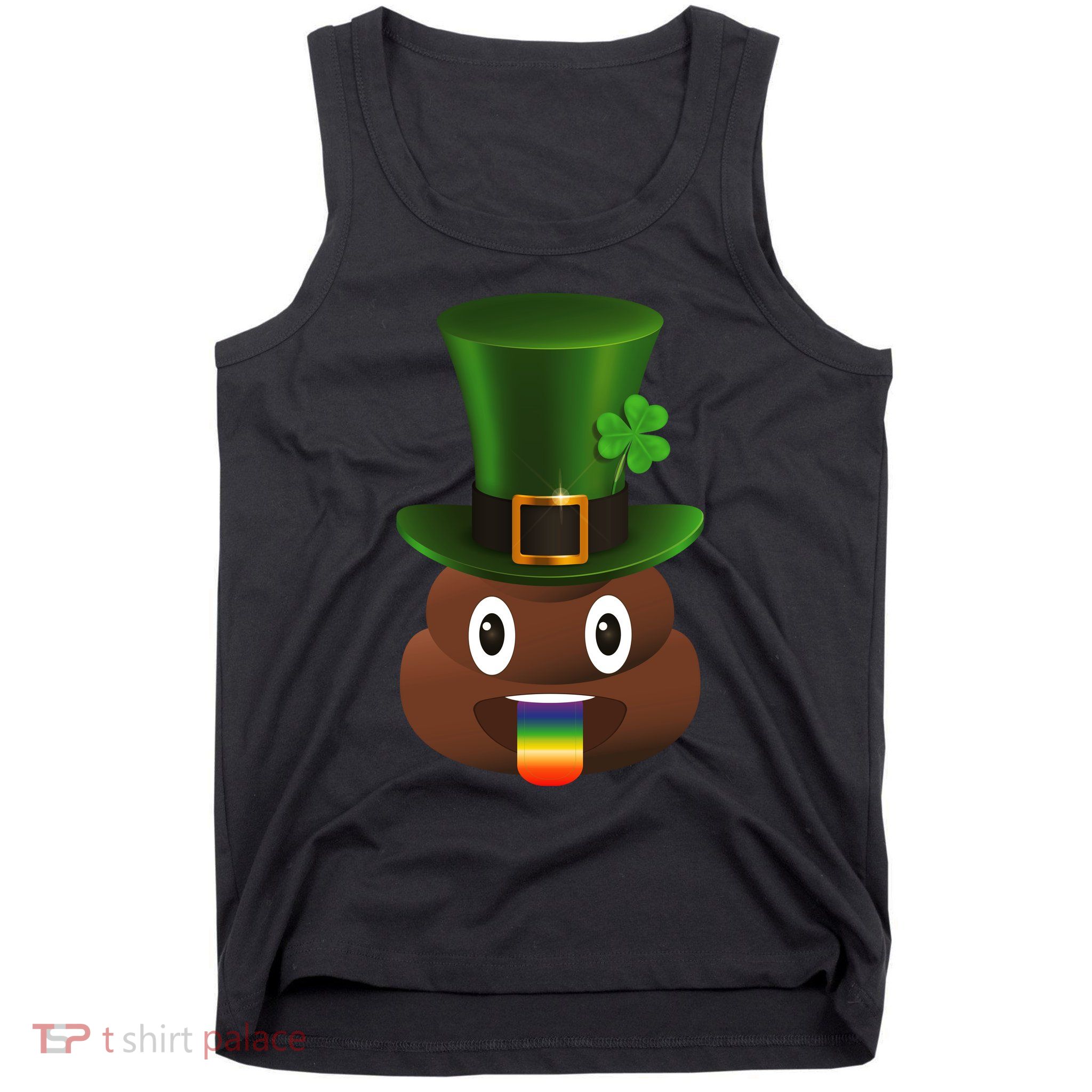 Leprechaun Poop Emoji Tank Top