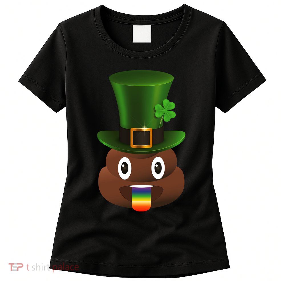 Leprechaun Poop Emoji Womens T-Shirt