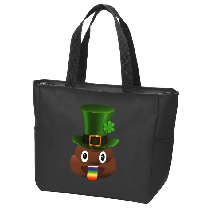 Leprechaun Poop Emoji Zip Tote Bag