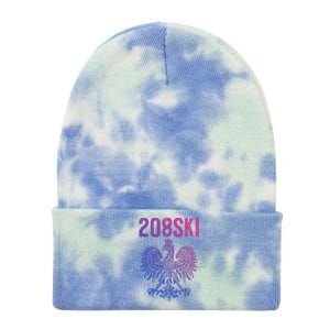 Idaho Polish Eagle Flag Pride 208 Area Code Dyngus Day Gift Tie Dye 12in Knit Beanie