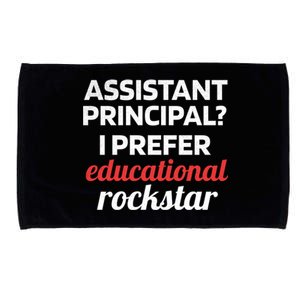 I Prefer Educational Rockstar Funny Assistant Principal Gift Microfiber Hand Towel