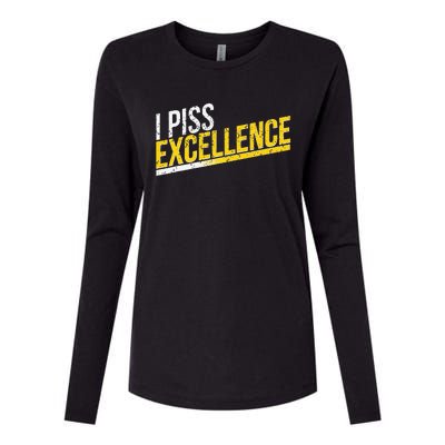 I Piss Excellence Womens Cotton Relaxed Long Sleeve T-Shirt