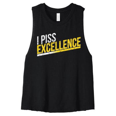 I Piss Excellence Women's Racerback Cropped Tank