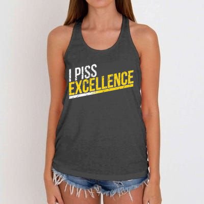 I Piss Excellence Women's Knotted Racerback Tank