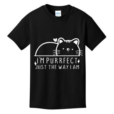 IM Purrfect Funny Cat Pet Lover Fun Pun Kids T-Shirt