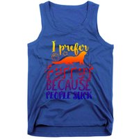 I Prefer Ferret People Suck Funny Sarcastic Ferret Lover Funny Gift Tank Top