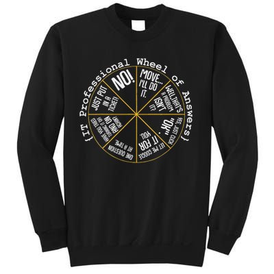 It Professional Funny Wheel Of Answers Tech Employee Job Sweatshirt