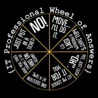 It Professional Funny Wheel Of Answers Tech Employee Job Wool Snapback Cap