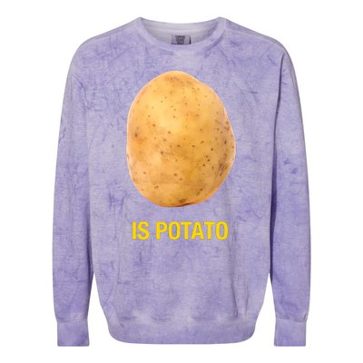 Is Potato Funny Late Show Meme Comedy TV Saying Colorblast Crewneck Sweatshirt