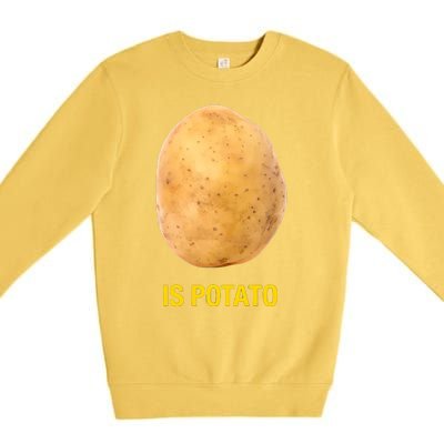 Is Potato Funny Late Show Meme Comedy TV Saying Premium Crewneck Sweatshirt