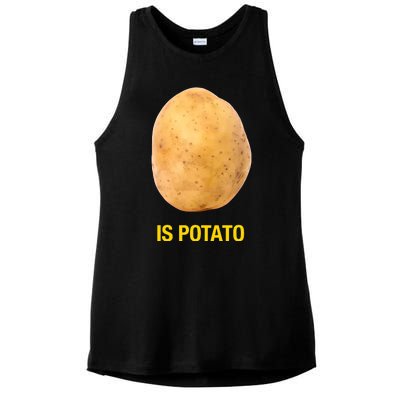 Is Potato Funny Late Show Meme Comedy TV Saying Ladies PosiCharge Tri-Blend Wicking Tank