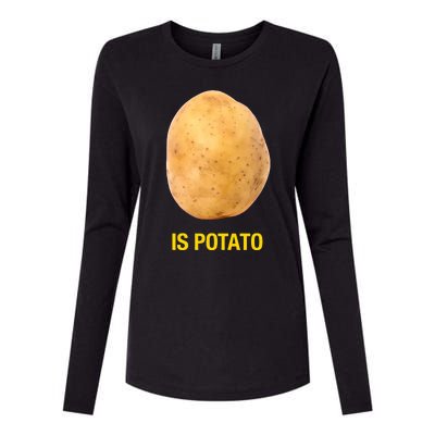 Is Potato Funny Late Show Meme Comedy TV Saying Womens Cotton Relaxed Long Sleeve T-Shirt