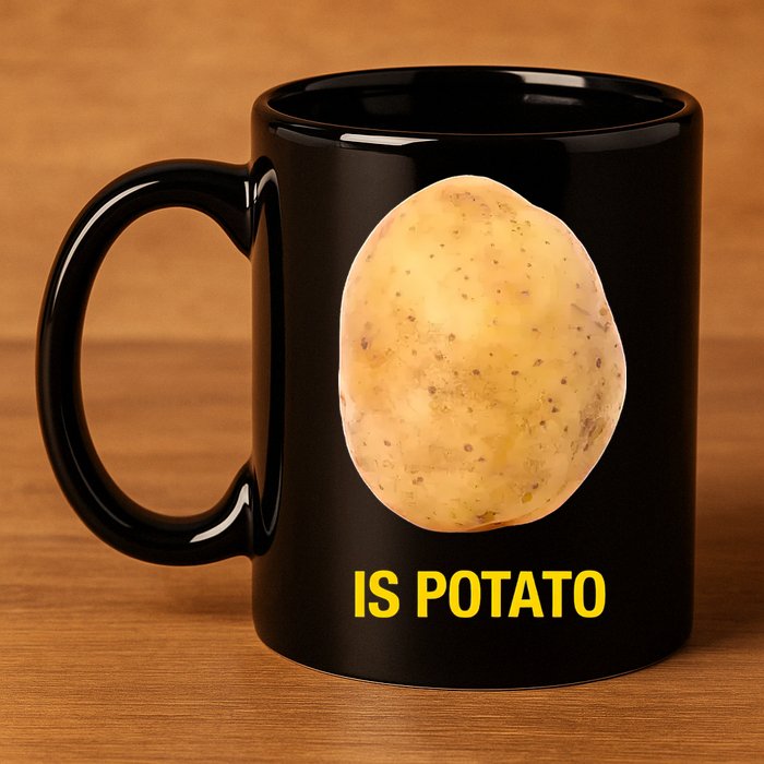Is Potato Funny Late Show Meme Comedy TV Saying 11oz C Handle Ceramic Mug