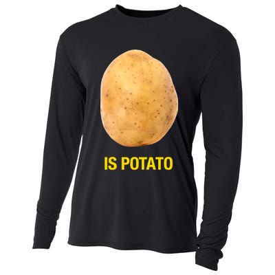 Is Potato Funny Late Show Meme Comedy TV Saying Cooling Performance Long Sleeve Crew