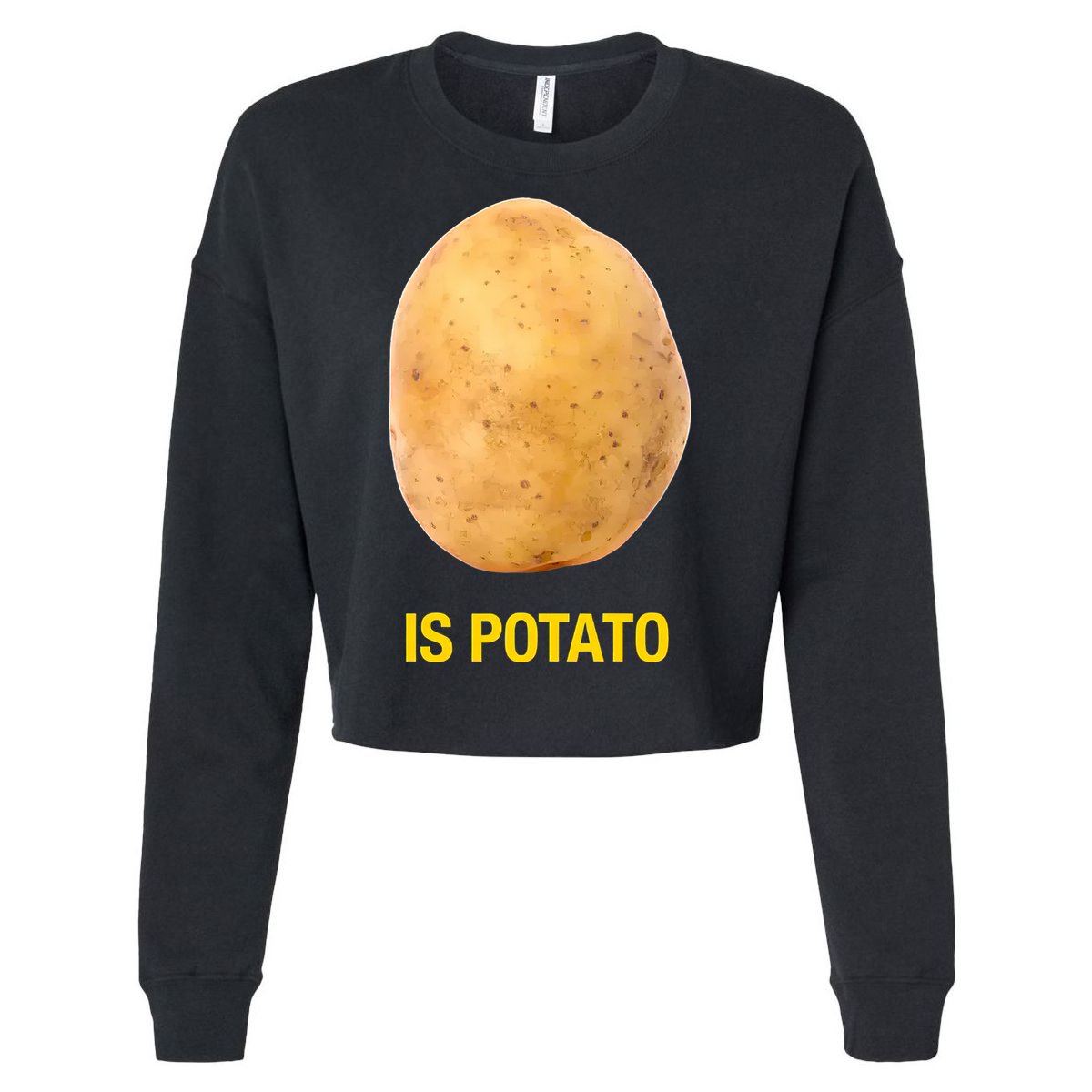 Is Potato Funny Late Show Meme Comedy TV Saying Cropped Pullover Crew